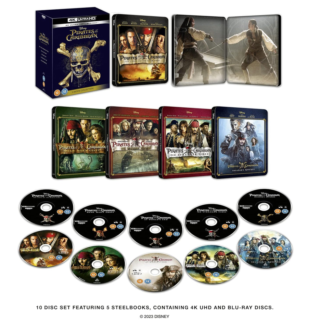 Pirates of The Caribbean 1-5 UHD Steelbook G8779
