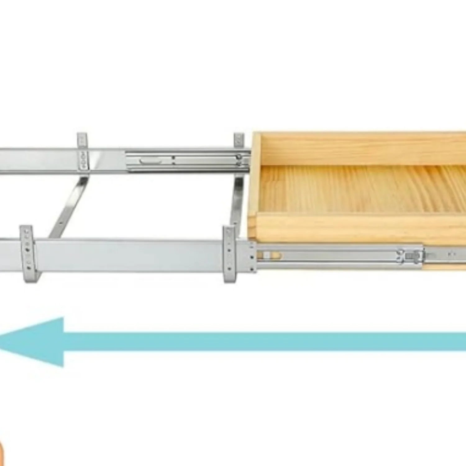 20W x 21D Slide Out Wood Drawer Shelf I98605