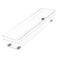 Clear Plastic Drawer Organizer Tray, 13 x 3 Inches, Non Slip Base R705