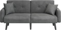 Black Fabric Futon Sofa Bed O611