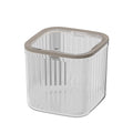 Mini Trash Can with Lid Transparent 0.35 Gallons Small Waste Basket Y913