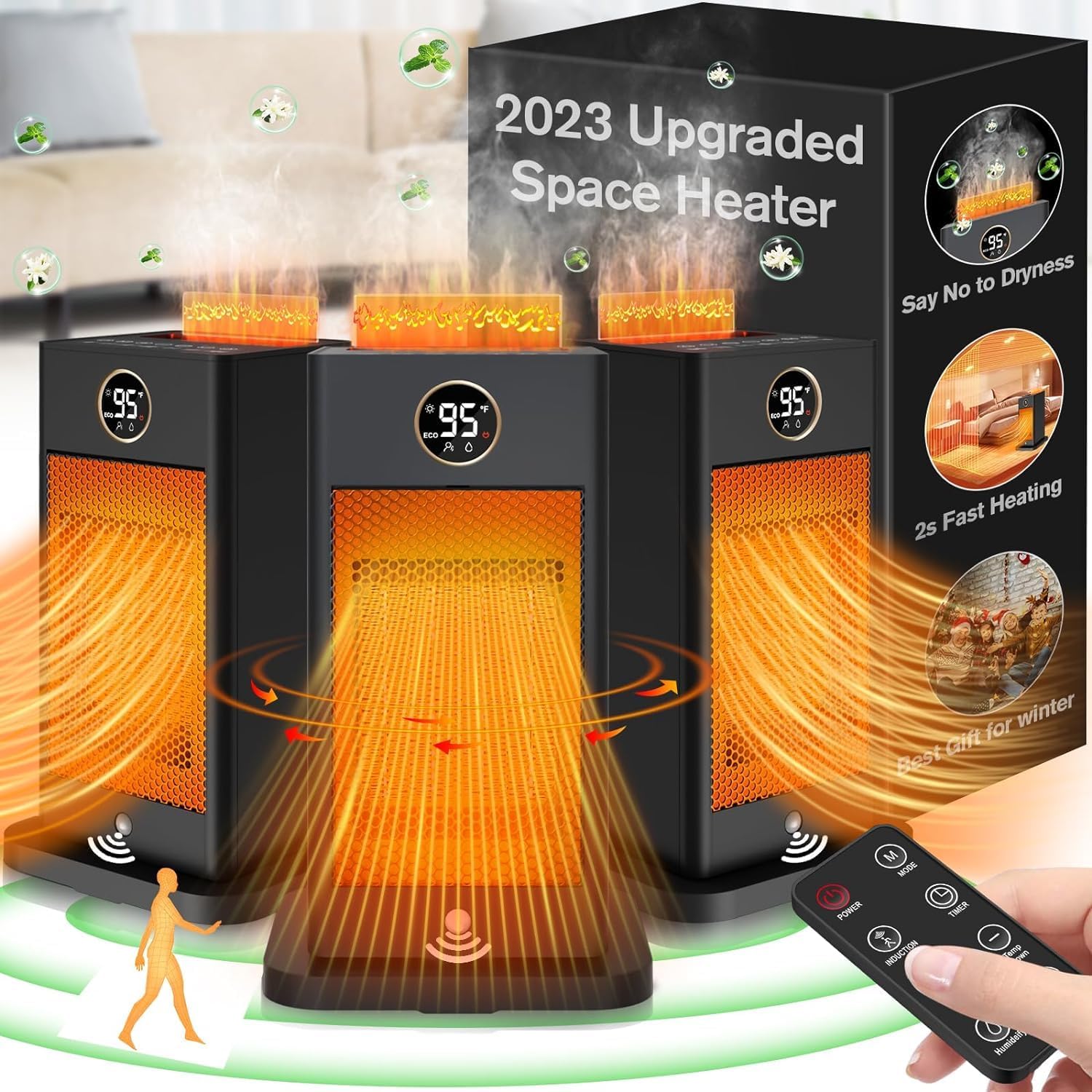 PTC Portable Electric Ceramic Space Heater with Oscillating A421