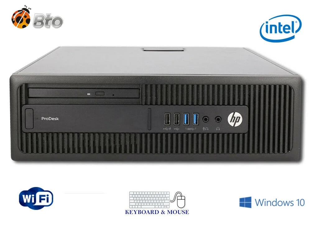 Restored HP Desktop PC Intel G4400 3.3GHz Processor 16GB Ram 500GB HDD 20 inch LCD AMD Radeon RX 550 DDR5 Windows 10 V2400