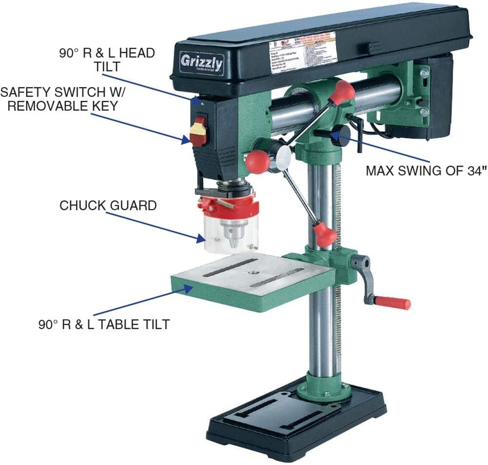 34" Benchtop Radial Drill Press B81755