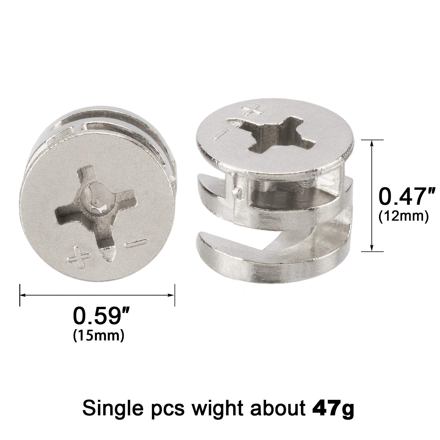 20 Count Furniture Cam Lock Fasteners D168