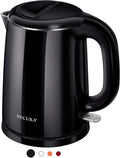 Stainless Steel Double Wall Electric Kettle, 1.0L (Black) Z9432