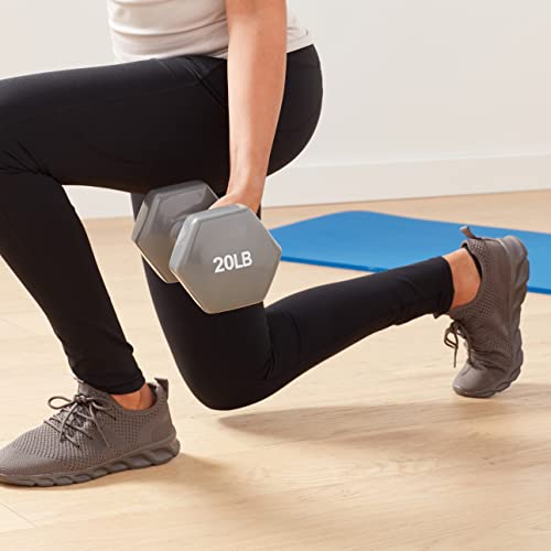 Set of 2 Vinyl Coated Hexagon Dumbbell Hand Weight E560107