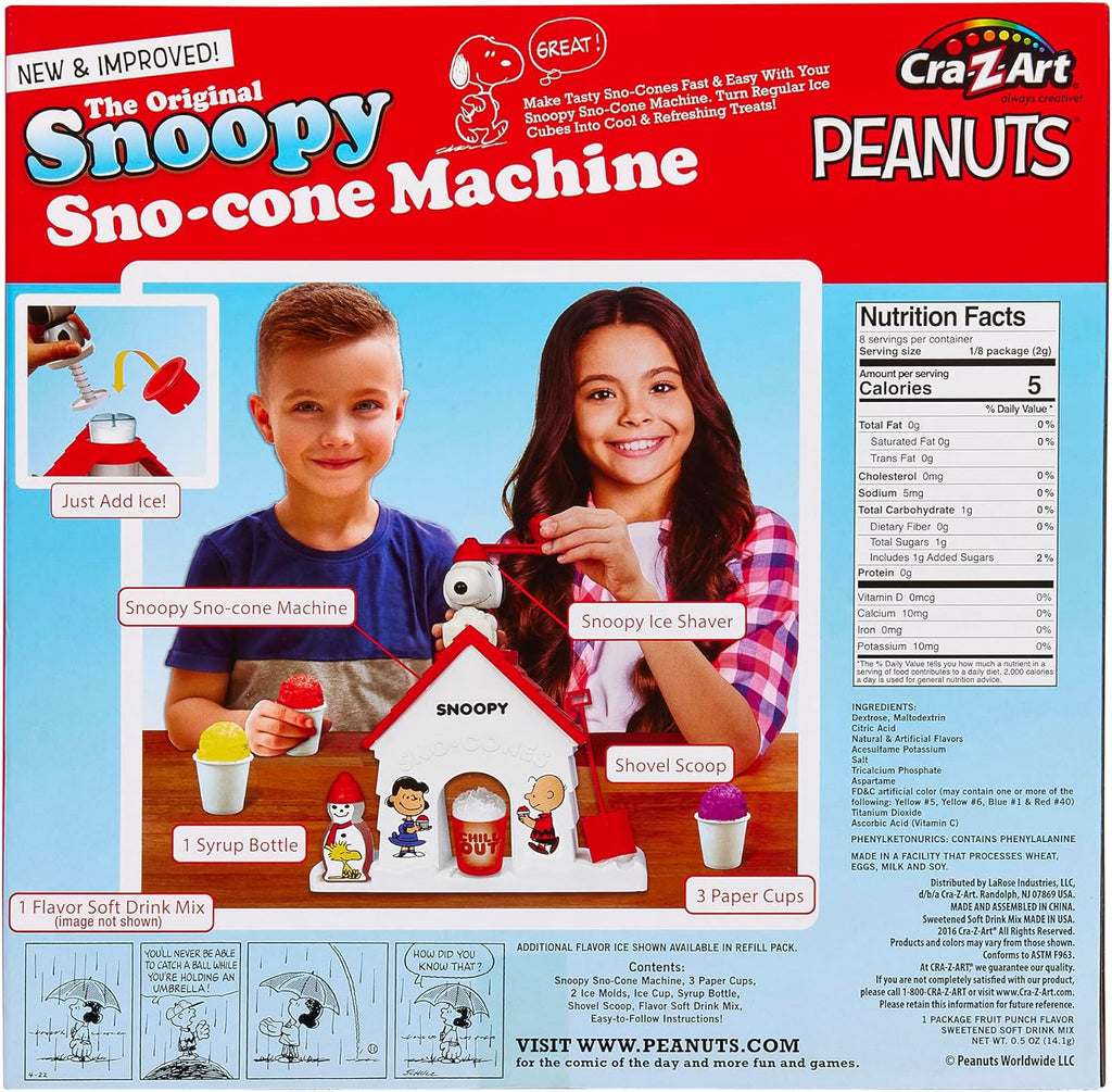 Snoopy SNO-Cone Machine Snow Cone Shaved Ice Maker D9791