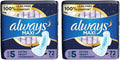 72 Count Unscented Overnight Pads with Wings X3798