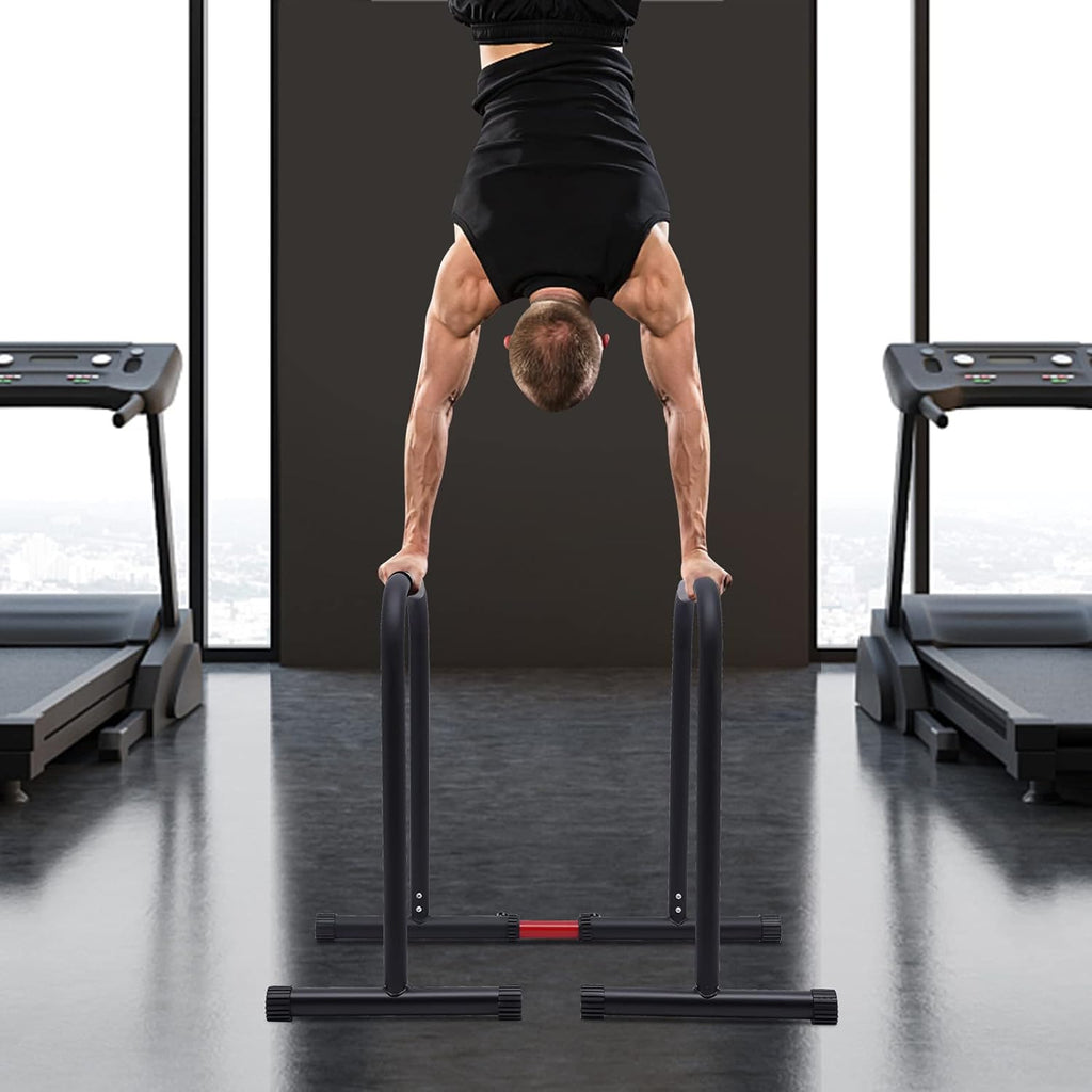 Black Heavy Duty Adjustable Dip Bar, 440 LBS Loading Capacity K879
