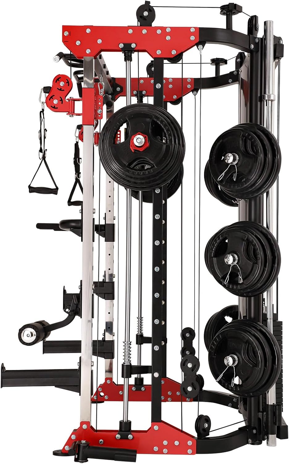 Home Gym Smith Machine with Pulley System Squat Rack Pull Up Bar K984