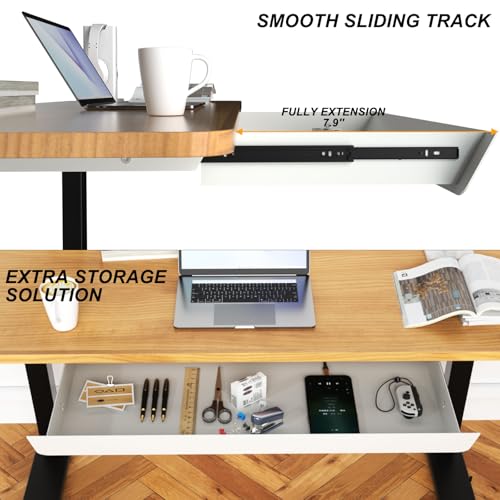 22.4'' Long & 9.2'' deep Under Desk Sliding Drawer with 2 Cable Hole G43920