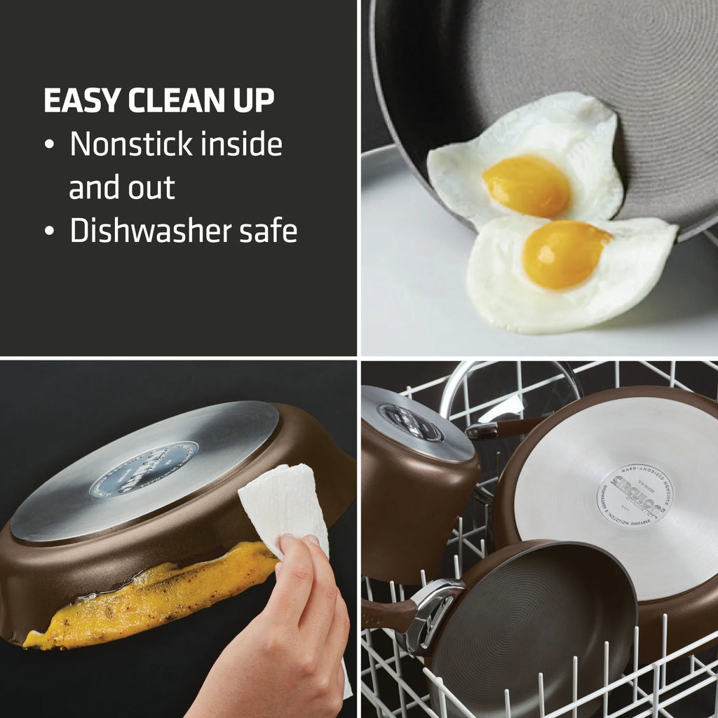 4 Piece Hard-anodized Nonstick Cookware Set L955