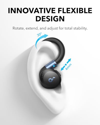 True-Wireless Workout Earbuds with Rotatable Ear Hooks, Noise Cancelling, IP68 Waterproof, 48H Play V2335