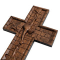 14 Inch Wooden Wall Cross with Hook T190