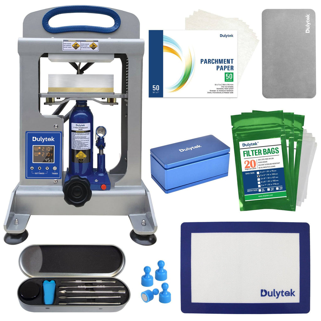 7-Ton Hydraulic Rosin Heat Press Bundle 110V H4128