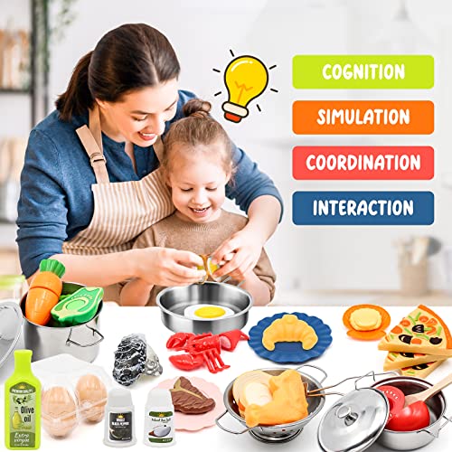 38Pcs Stainless Steel Toy Cookware Set U987