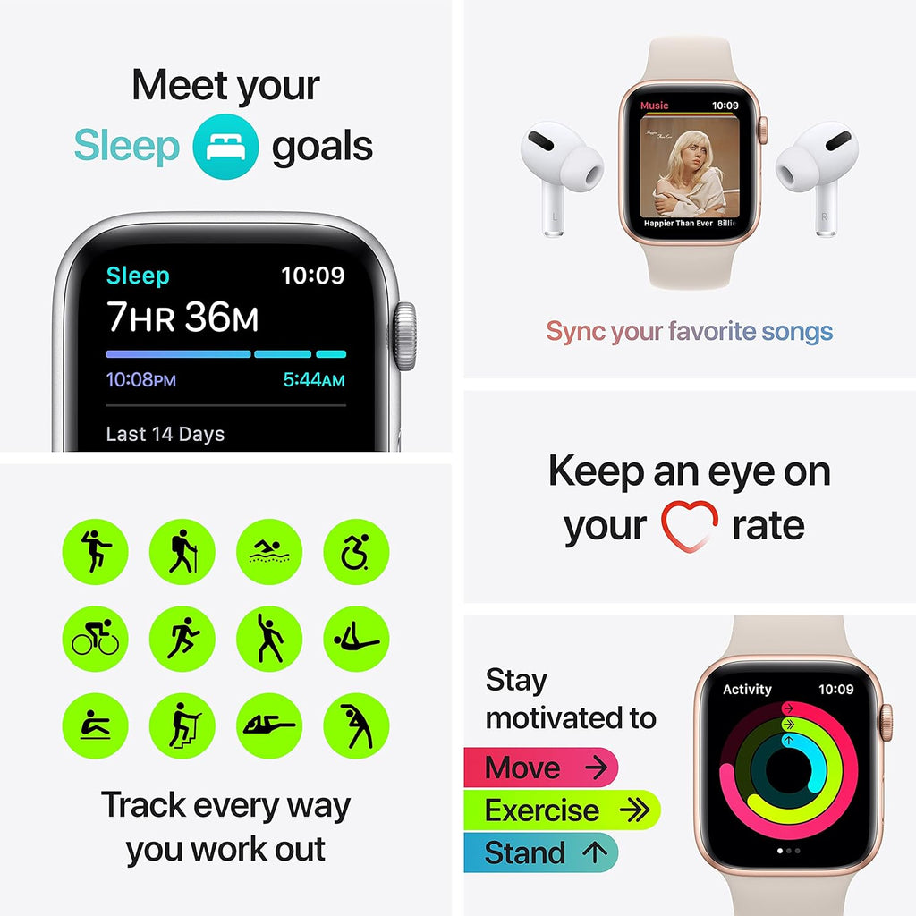 Gold Aluminium Case Smart Watch with Starlight Sport Band S179