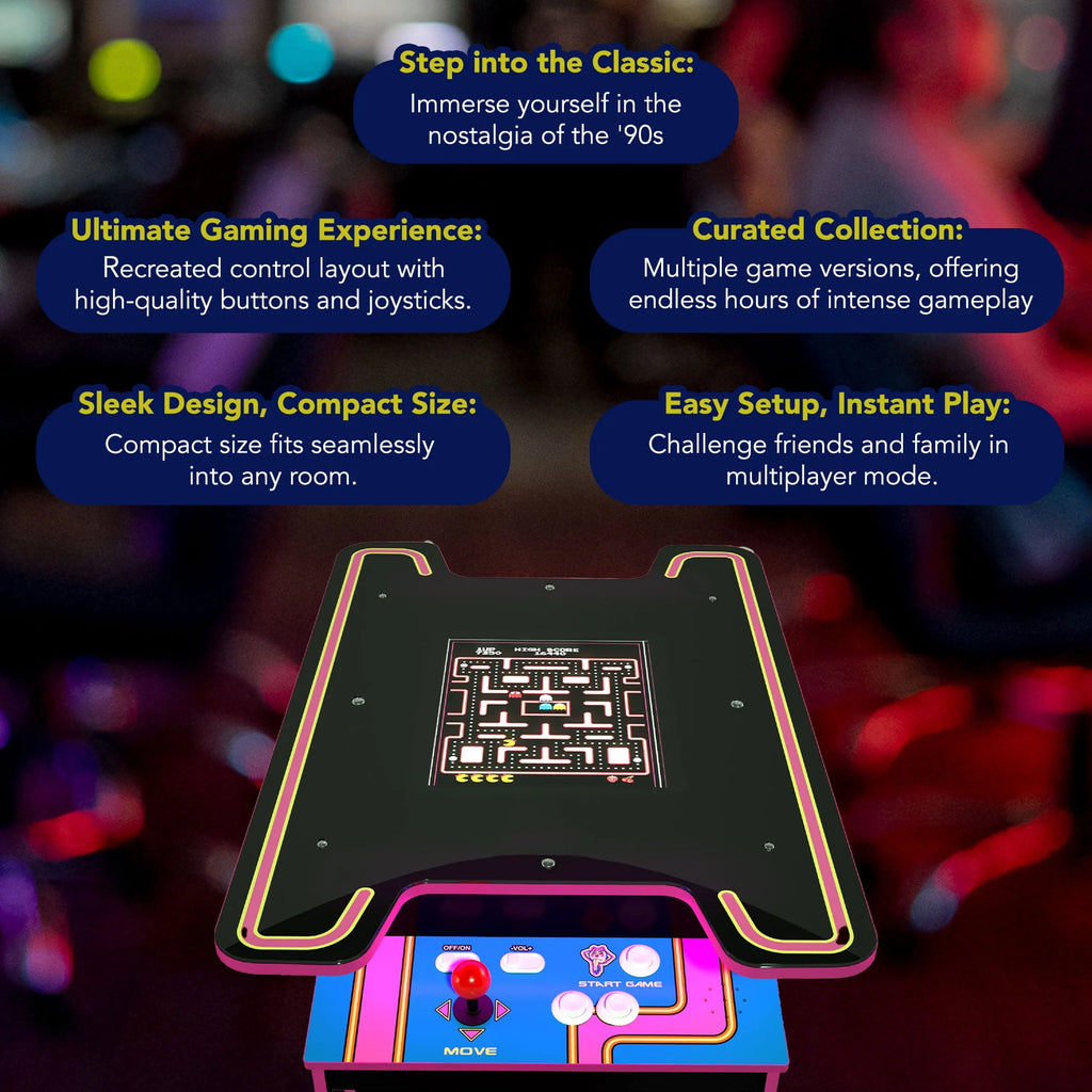 Black Head-to-Head Arcade Table with 12 Games F21811
