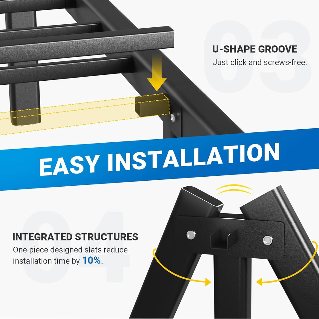 Queen Bed Frame with Storage Space Under Bed A2683