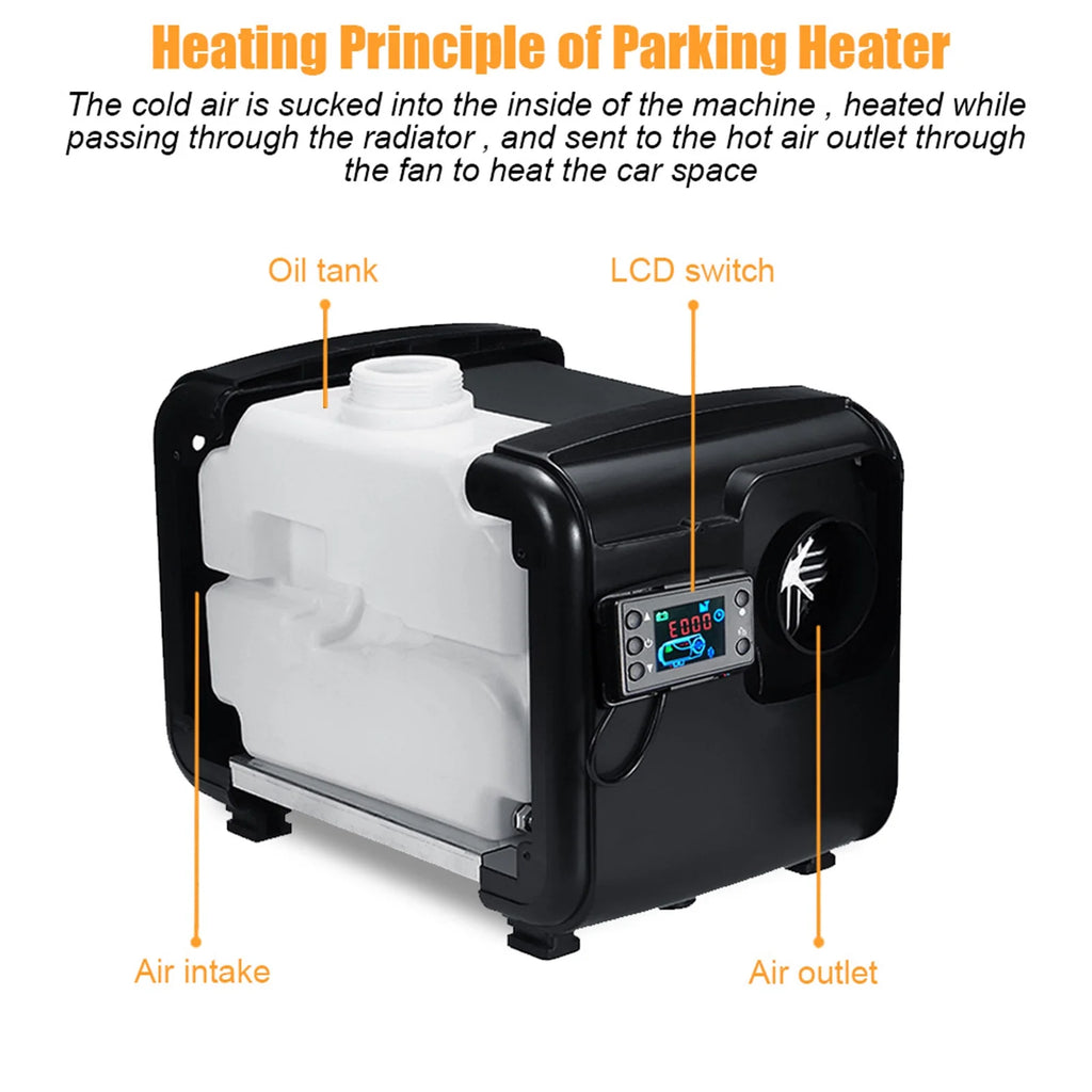 8KW Diesel Air Heater with LCD Display Remote Control W531296