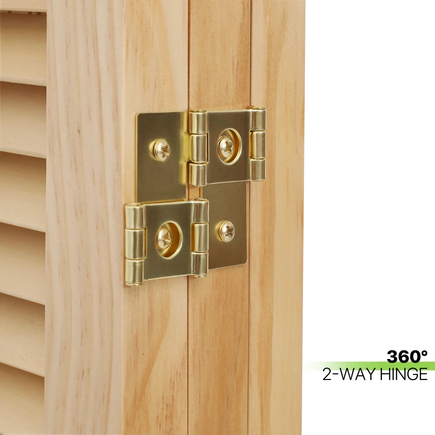 Natural 3 Panel Wood Room Divider P446