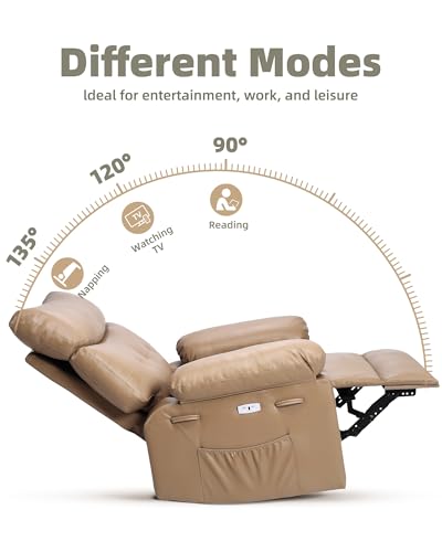 Electric Swivel Massage Chair with Vibration and Heating, PU Leather Single Sofa Z499877
