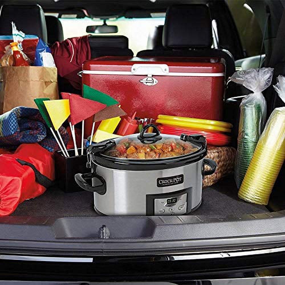 6 Qt Programmable Slow Cooker, Silver N252305