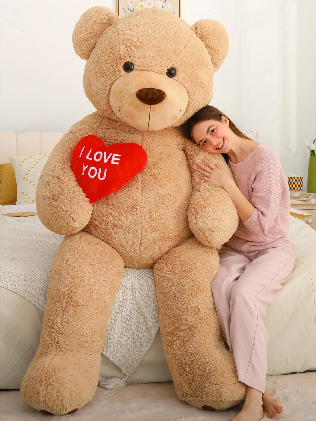 Brown Giant Teddy Bear 6ft Stuffed Animal Jumbo Human Size Teddy Bear C7462