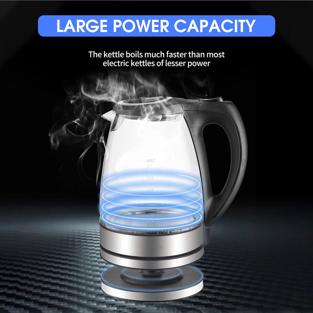 1.7L Glass Electric Kettle with Auto Shut-Off P472