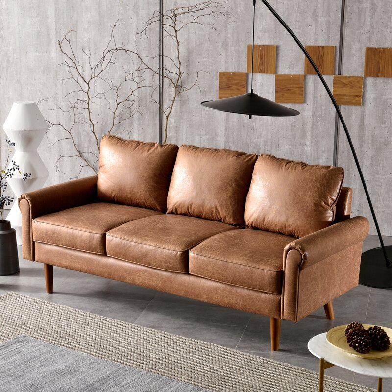 74.01" Rolled Arm Sofa W302