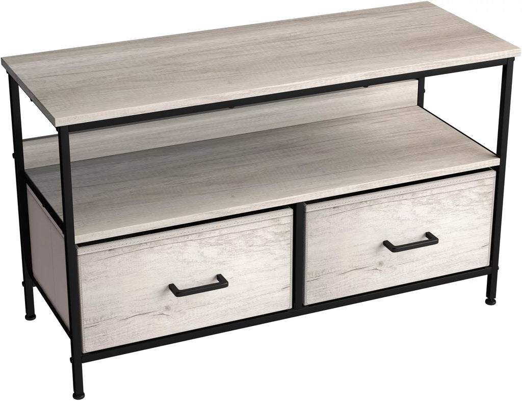 Rustic Beige TV Stand Dresser with 2 Drawers H20053