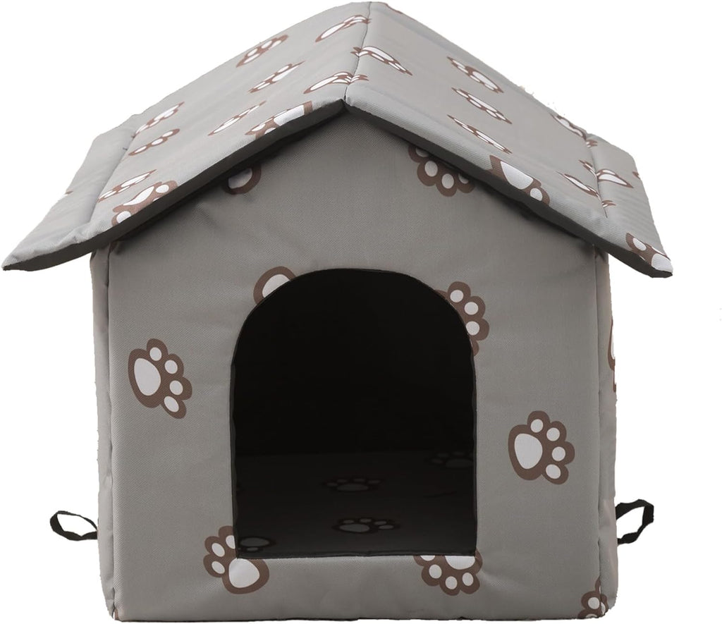 Grey Large Weatherproof Insulated Cat House G93462