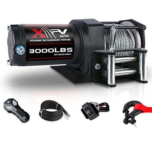 3000 lb 12V DC Electric Winch with Synthetic Rope H4516