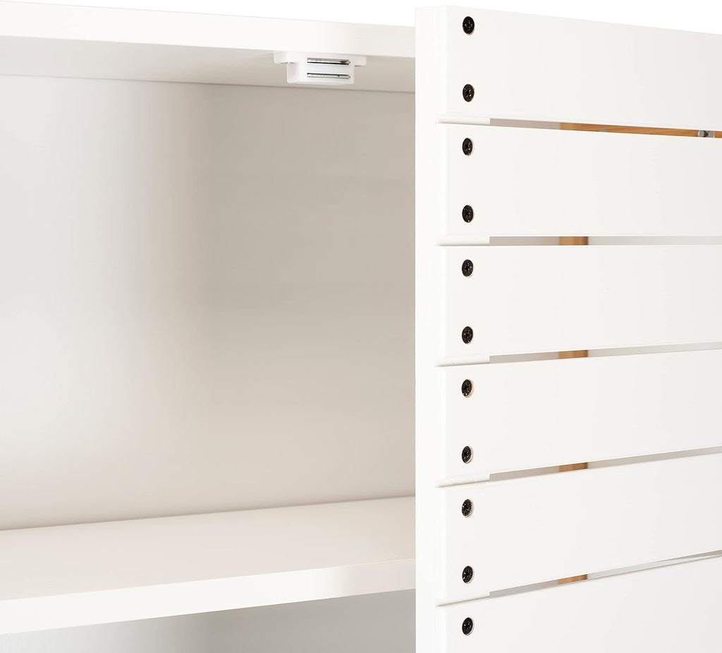 White Bamboo 3 Shelf Over The Toilet Cabinet D892846