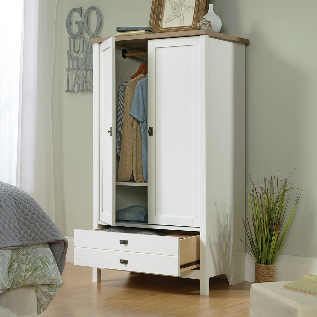 Soft White Armoire V3522