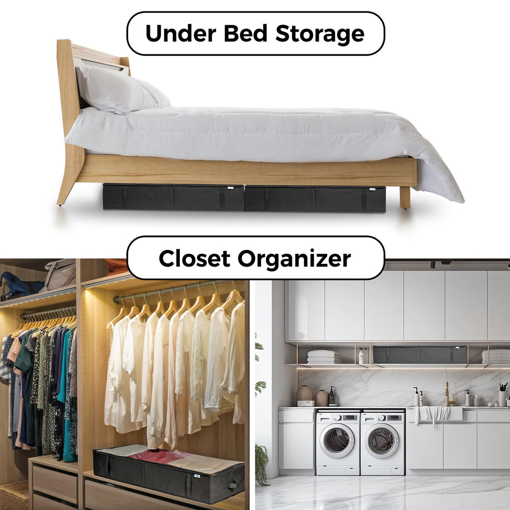 Gray 4 Pack Under Bed Storage Containers P832