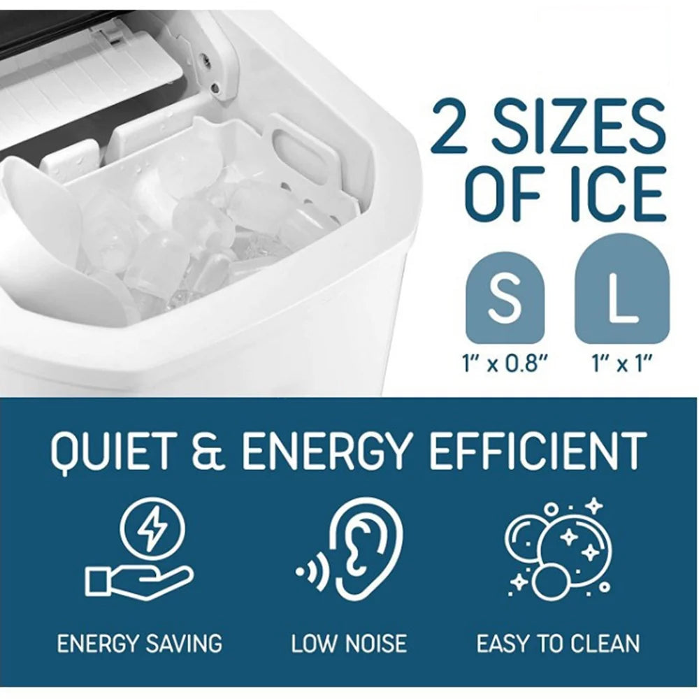 Countertop Ice Maker, 26lbs in 24Hrs, Self-Cleaning Ice Machine with Basket N680