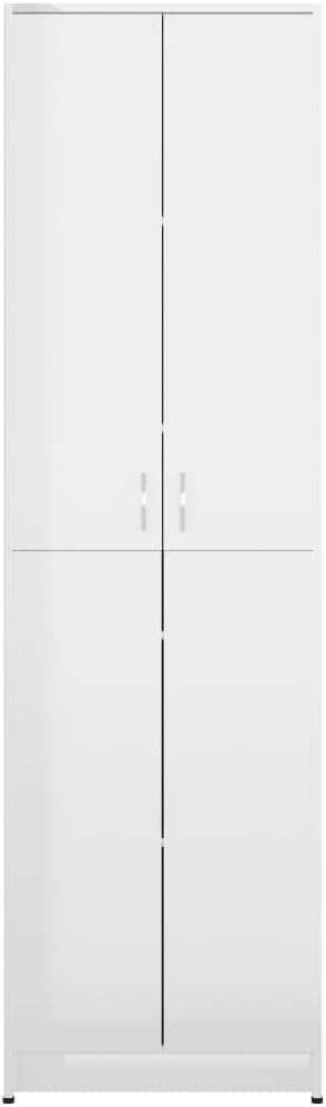 High Gloss White Engineered Wood Wardrobe E33145