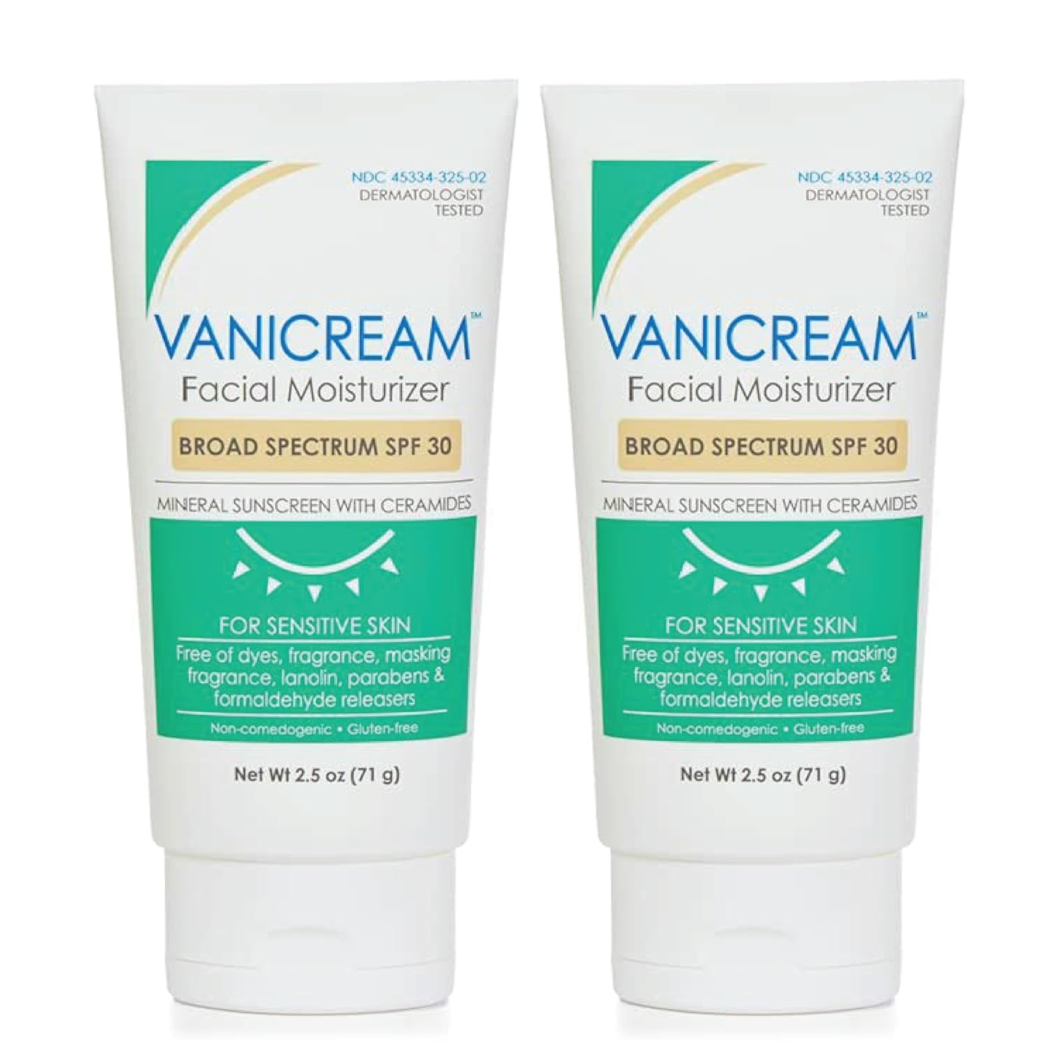 2.5 oz Pack of 2 Facial Moisturizer with SPF 30 Y203546