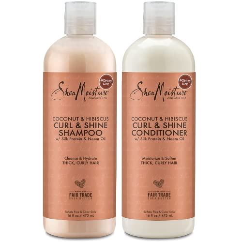 Coconut & Hibiscus Curl & Shine Shampoo & Conditioner, 16 Oz F38704