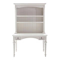 Antiqued White Writing Desk with Hutch B9366