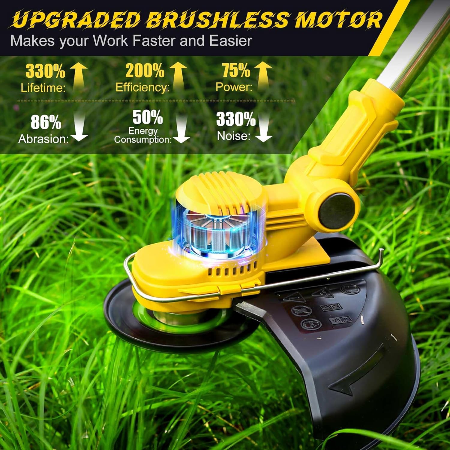 21V Cordless Weed Eater with 2 x 4.0Ah Batteries O2421