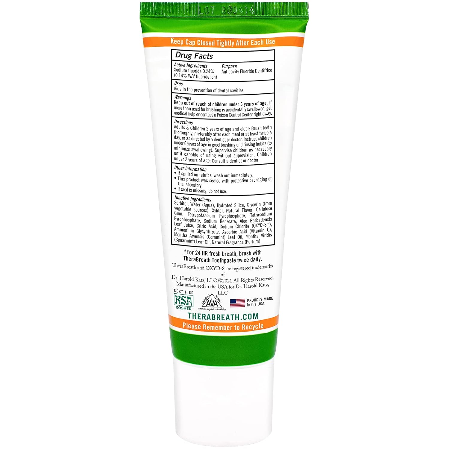 Mild Mint 4 Ounce Pack of 2 Toothpaste D969965