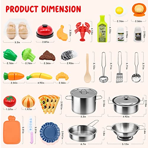 38Pcs Stainless Steel Toy Cookware Set U987