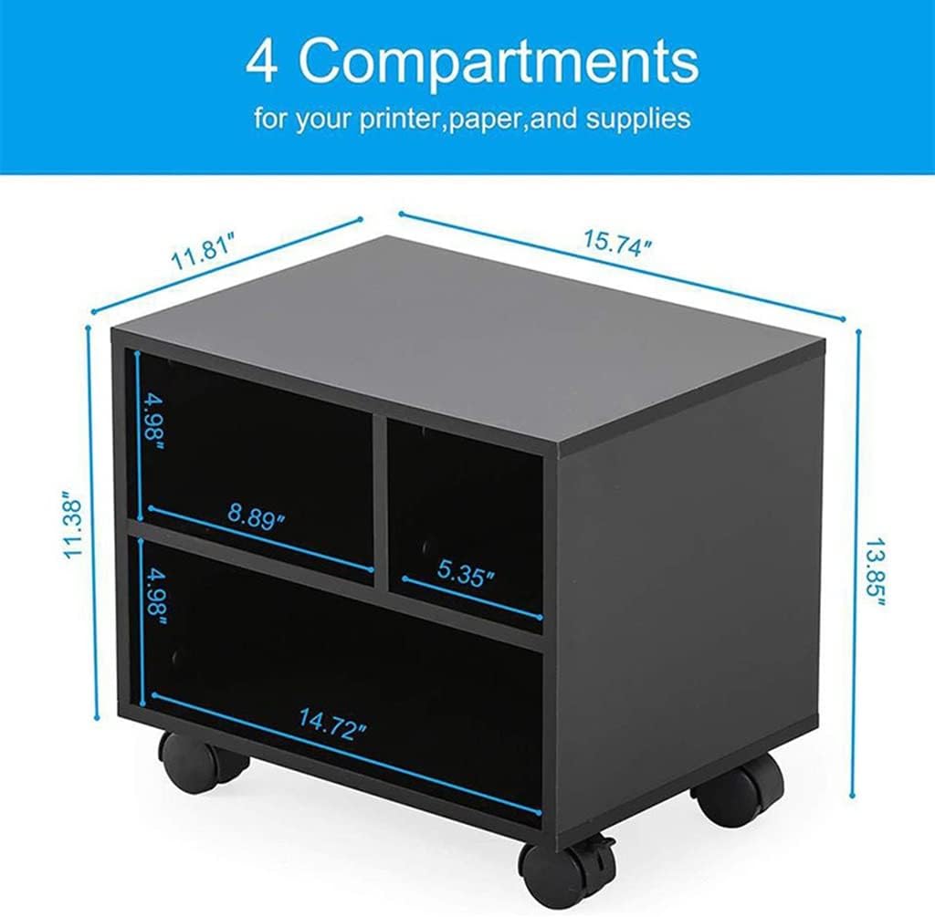 Black Rolling Printer Cart X217282