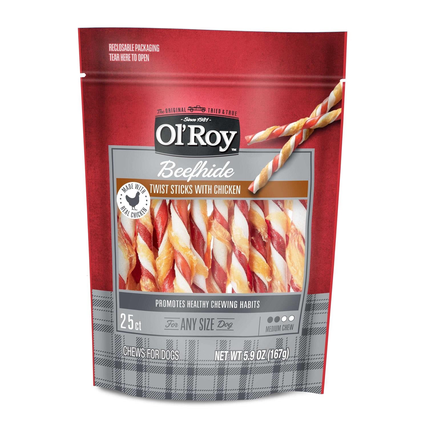 Beefhide Twist Sticks with Chicken P180