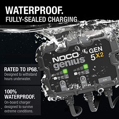 2-Bank 10A 12V Waterproof Marine Battery Charger R35996