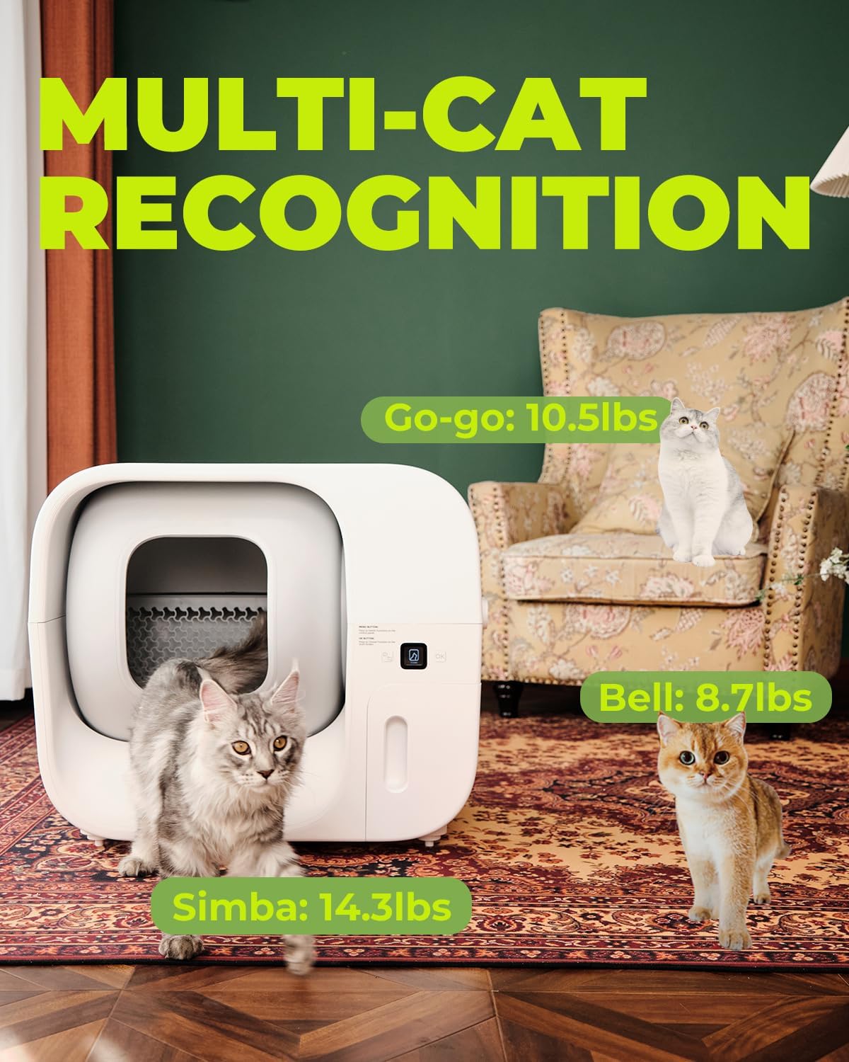 Automatic Self Cleaning Cat Litter Box with Trash Bags R6722