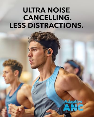 True-Wireless Workout Earbuds with Rotatable Ear Hooks, Noise Cancelling, IP68 Waterproof, 48H Play V2335